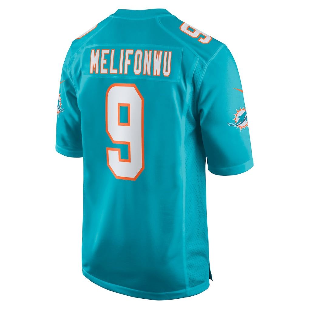 Qdoa M.Dolphins #9 Ifeatu Melifonwu Aqua Team Game Jersey