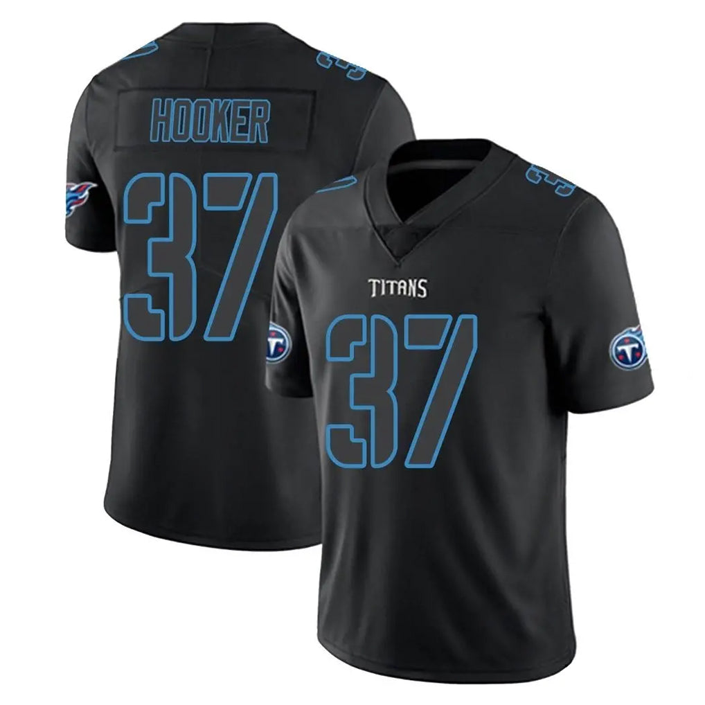 T.Titans #37 Amani Hooker Player Black Impact Limited Home Game Qdoa Stitched Jerseys