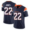D.Broncos #22 Brandon Jones Player Navy Limited Vapor F.U.S.E. Home Game Qdoa Stitched Jerseys