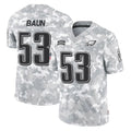 P.Eagles #53 Zack Baun Player Arctic Camo Salute to Service Limited Game Qdoa Stitched Jerseys