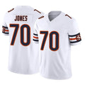 C.Bears #70 Braxton Jones Player White Vapor F.U.S.E. Limited Home Game Qdoa Stitched Jerseys