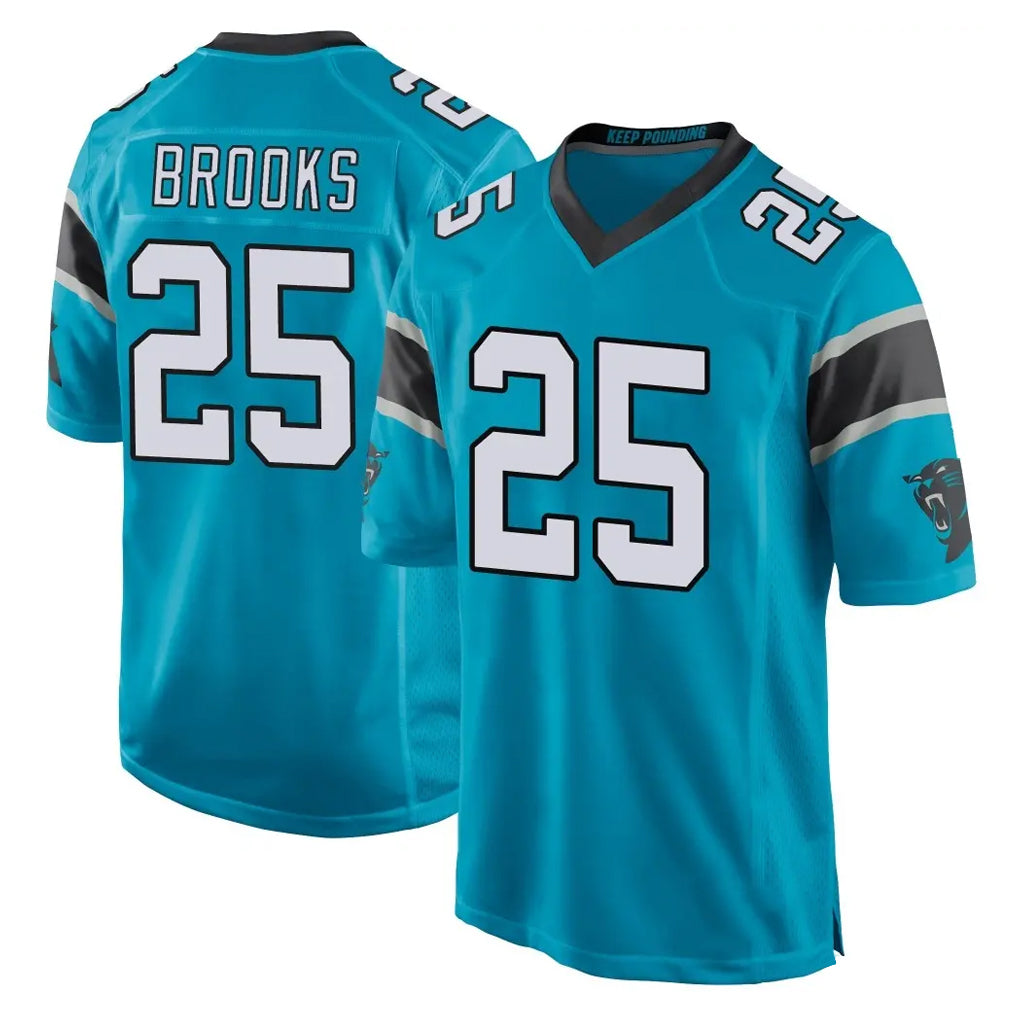 C.Panthers #25 Jonathon Brooks Player Blue Game Qdoa Stitched Jerseys