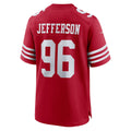 Qdoa SF.49ers #96 Jordan Jefferson Scarlet Team Game Jersey