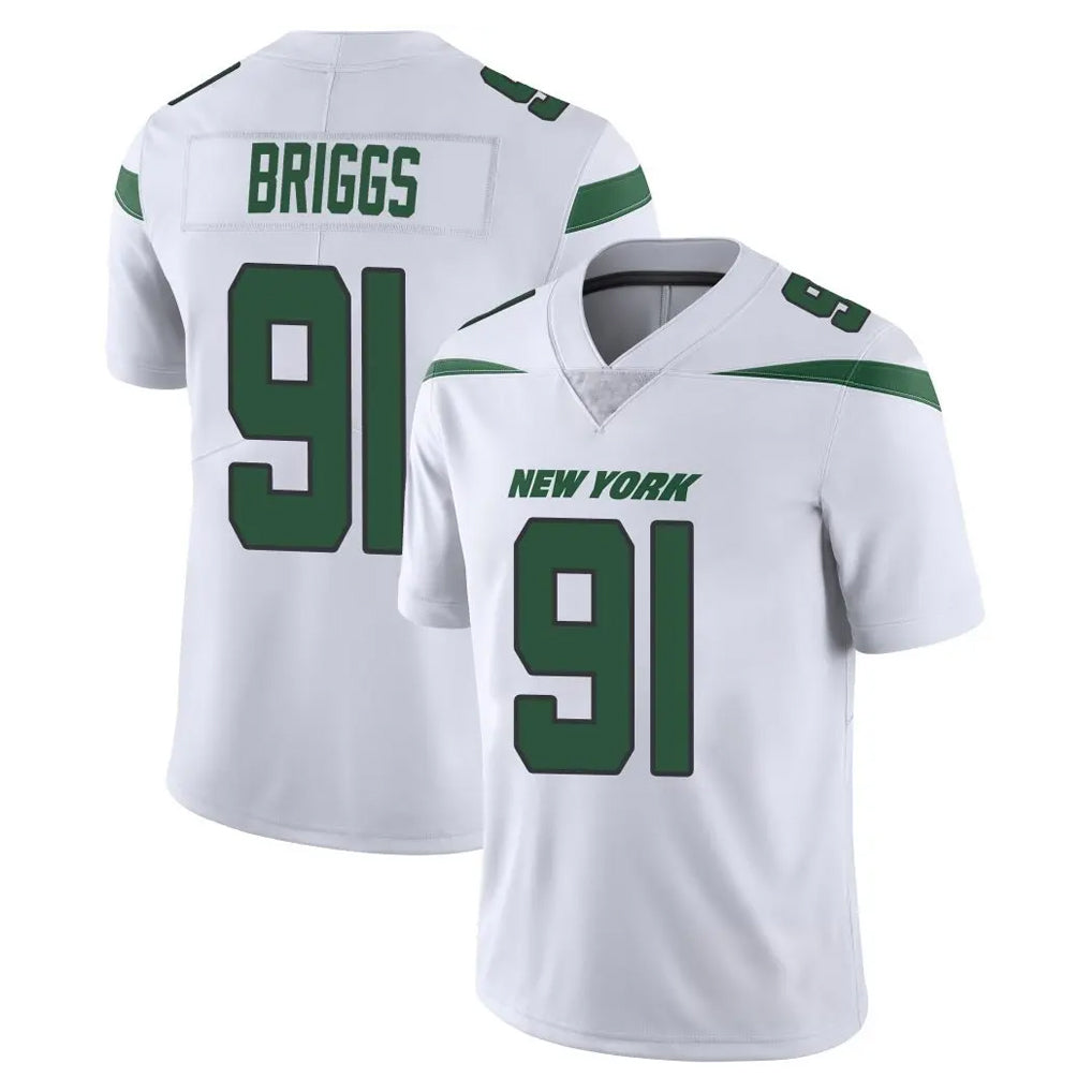 NY.Jets #91 Jowon Briggs Player White Spotlight Limited Vapor Home Game Qdoa Stitched Jerseys
