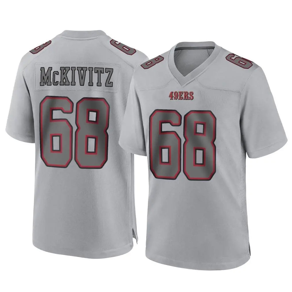 SF.49ers #68 Colton McKivitz Player Gray Atmosphere Fashion Home Game Qdoa Stitched Jerseys