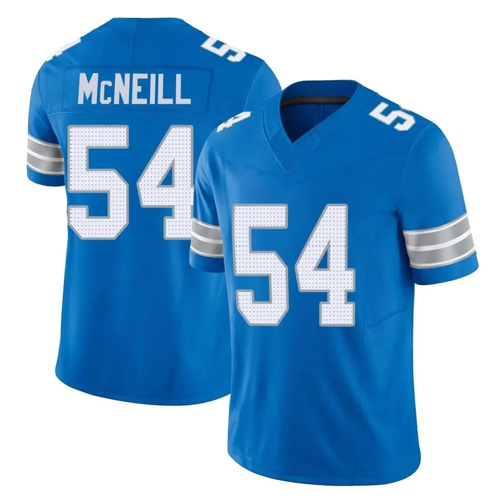 D.Lions #54 Alim McNeill Player Blue Limited Vapor F.U.S.E. Alternate Home Game Qdoa Stitched Jerseys