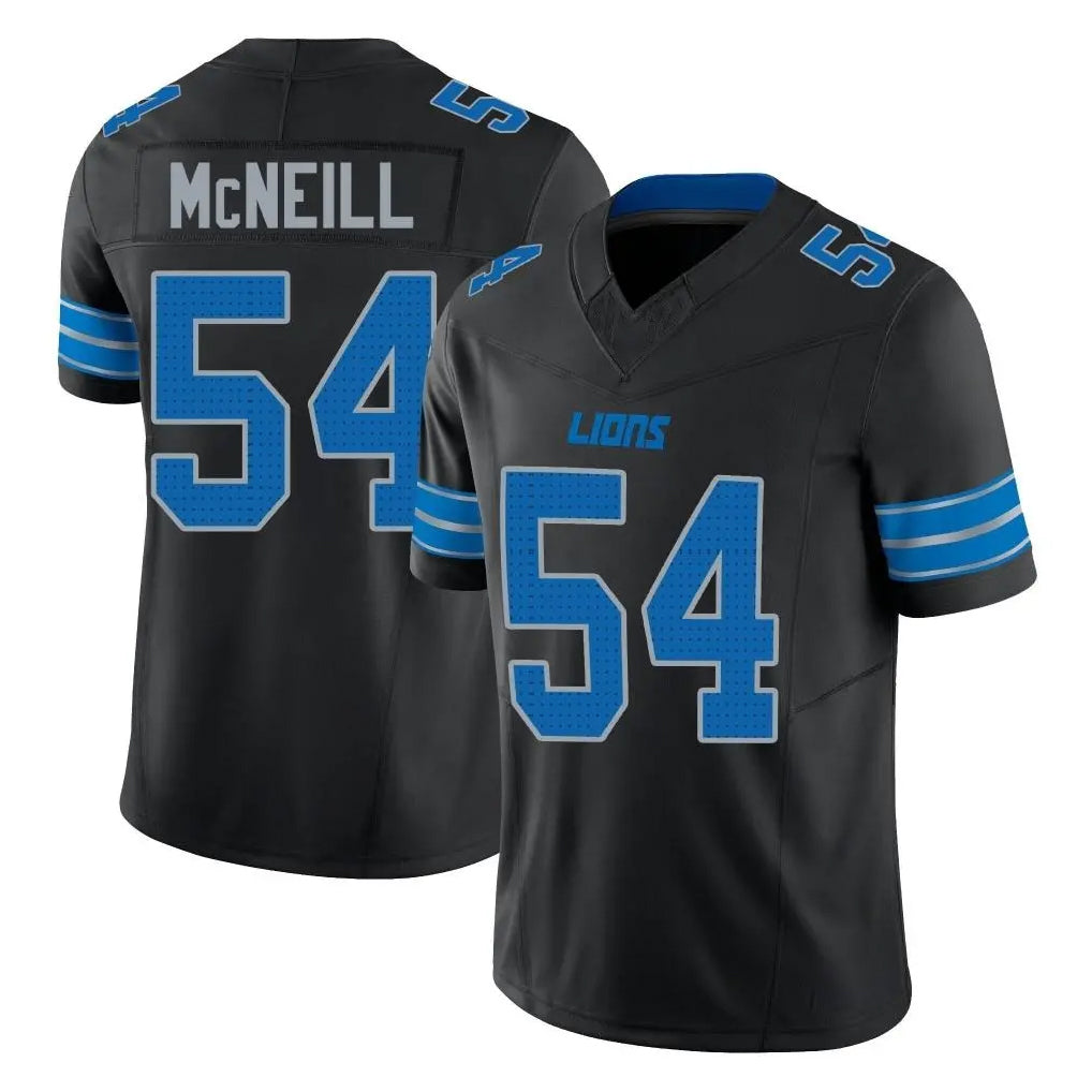 D.Lions #54 Alim McNeill Player Black Alternate Vapor F.U.S.E. Limited Home Game Qdoa Stitched Jerseys