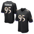 B.Ravens #95 Tavius Robinson Player Black Home Game Qdoa Stitched Jerseys