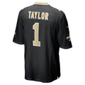 Qdoa NO.Saints #1 Alontae Taylor Black Team Game Jersey
