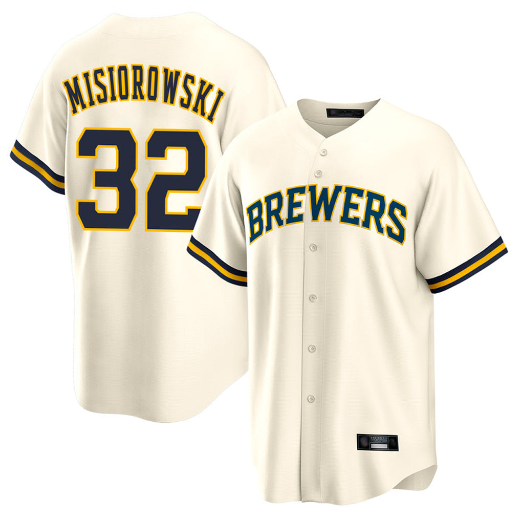 M.Brewers #32 Jacob Misiorowski Player Cream Home Game Qdoa Stitched Jerseys
