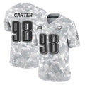 P.Eagles #98 Jalen Carter Player Arctic Camo Salute to Service Limited Game Qdoa Stitched Jerseys