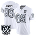 LV.Raiders #89 Brock Bowers Player White 2026 Vapor Limited Home Game Qdoa Stitched Jerseys
