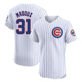 C.Cubs #31 Greg Maddux Player White Limited Elite Home Game Qdoa Stitched Jerseys