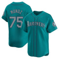 S.Mariners #75 Andres Munoz Player Teal Home Limited Qdoa Stitched Jerseys