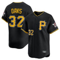 P.Pirates #32 Henry Davis Player Black Alternate Limited Game Qdoa Stitched Jerseys