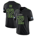 S.Seahawks #12 12th Fan Player Black Impact Limited Home Game Qdoa Stitched Jerseys
