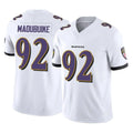 B.Ravens #92 Nnamdi Madubuike Player White Vapor F.U.S.E. Limited Home Game Qdoa Stitched Jerseys