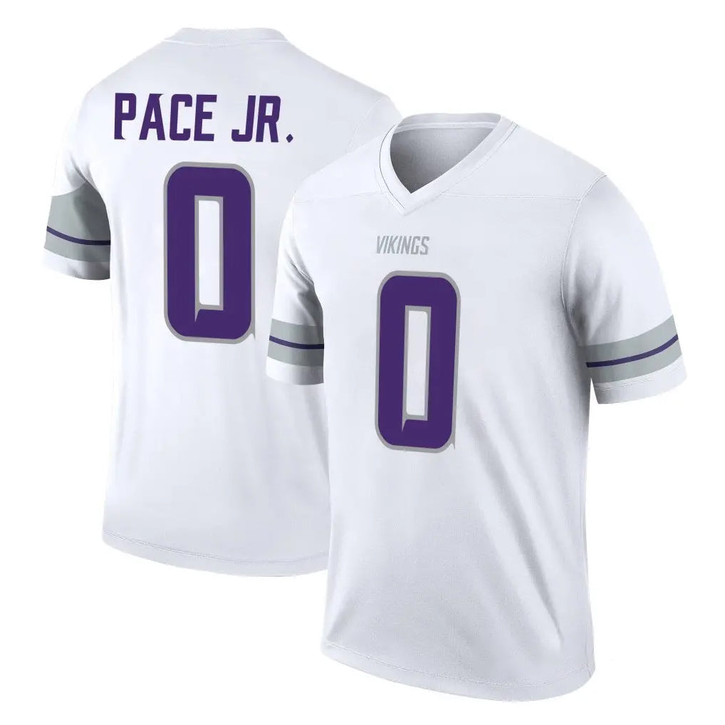 M.Vikings #0 Ivan Pace Jr. Player White Alternate Legend Home Game Qdoa Stitched Jerseys