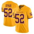 W.Commanders #52 Sonny Styles Player Gold Limited Color Rush Home Game Qdoa Stitched Jerseys