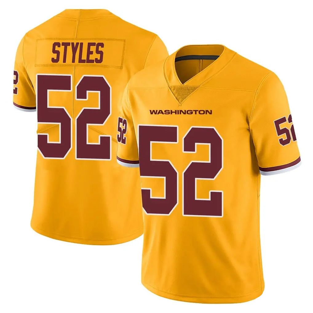 W.Commanders #52 Sonny Styles Player Gold Limited Color Rush Home Game Qdoa Stitched Jerseys