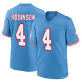 T.Titans #4 Wan'Dale Robinson Player Light Blue Oilers Throwback Home Game Qdoa Stitched Jerseys