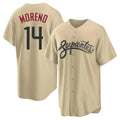 A.Diamondbacks #14 Gabriel Moreno Player Tan City Connect Home Game Qdoa Stitched Jerseys