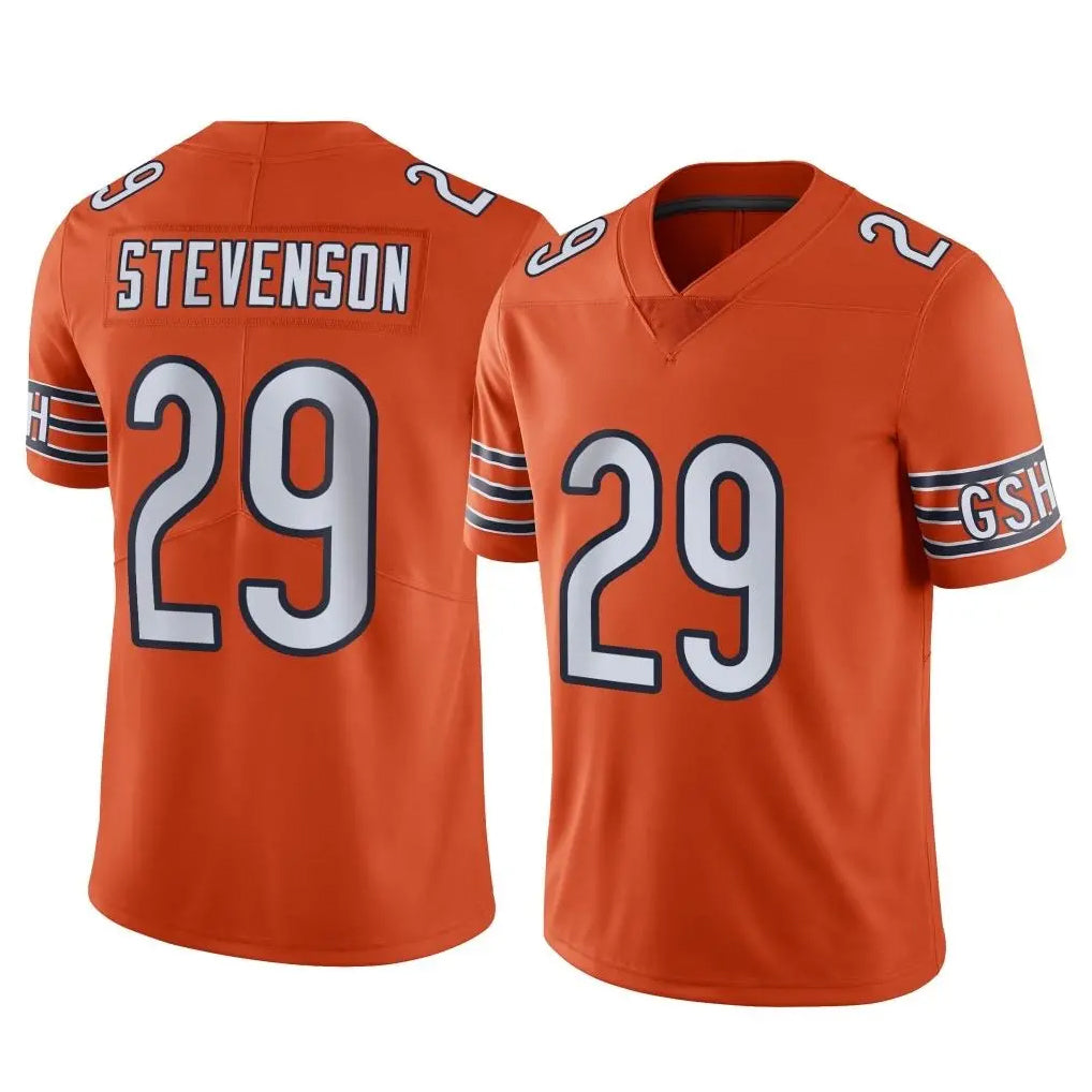 C.Bears #29 Tyrique Stevenson Player Orange Alternate Vapor Limited Home Game Qdoa Stitched Jerseys