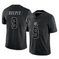 C.Browns #9 Grant Delpit Player Black Reflective Home Game Qdoa Stitched Jerseys