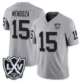 LV.Raiders #15 Fernando Mendoza Player Gray 2026 Vapor Limited Home Game Qdoa Stitched Jerseys