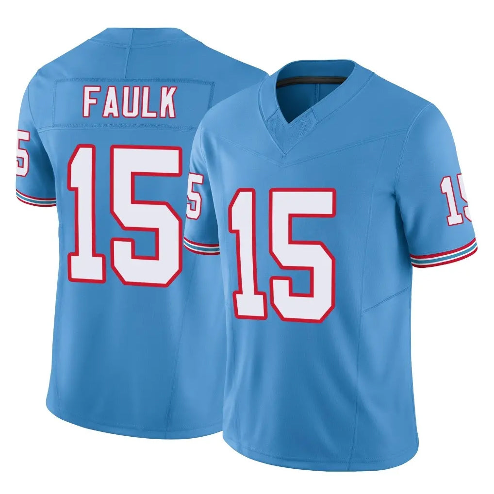T.Titans #15 Keldric Faulk Player Light Blue Limited Vapor F.U.S.E. Home Game Qdoa Stitched Jerseys
