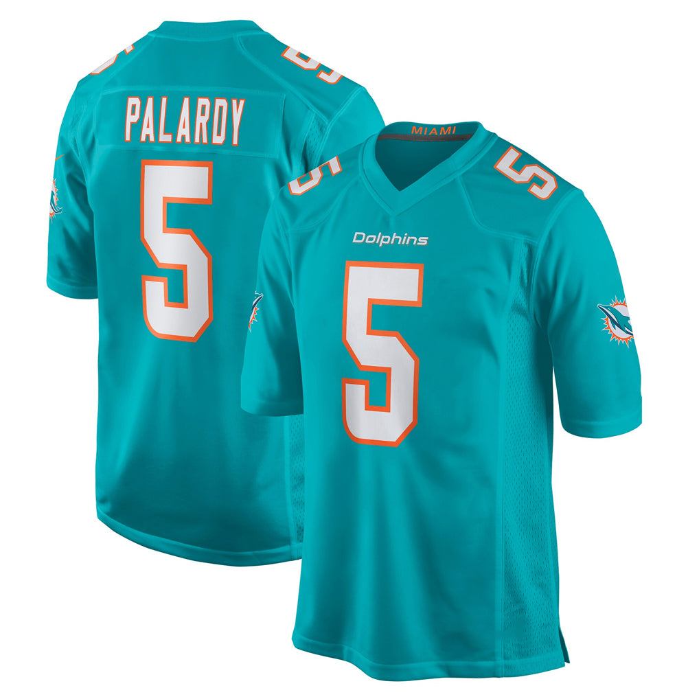 M.Dolphins #5 Jaylen Wright Player Aqua Home Game Qdoa Stitched Jerseys