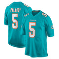 M.Dolphins #5 Jaylen Wright Player Aqua Home Game Qdoa Stitched Jerseys