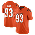C.Bengals #93 Jonathan Allen Player Orange Vapor Untouchable Limited Home Game Qdoa Stitched Jerseys