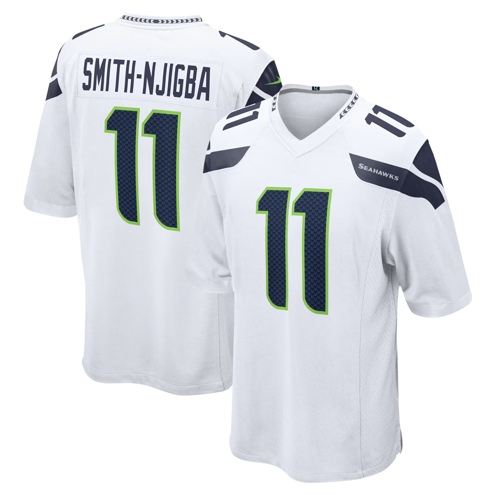 S.Seahawks #11 Jaxon Smith-Njigba Player White Home Game Qdoa Stitched Jerseys