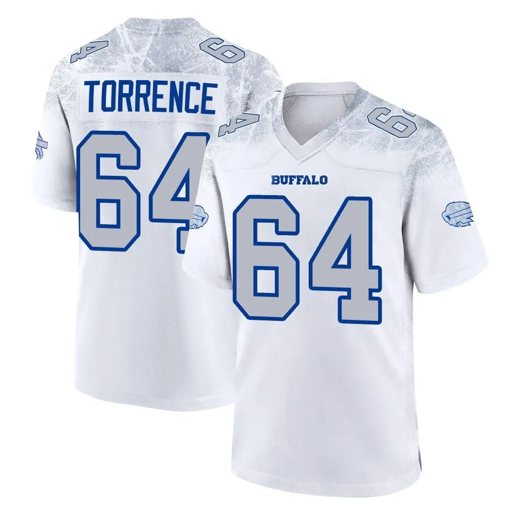 B.Bills #64 O'Cyrus Torrence Player White Rivalries Collection Game Qdoa Stitched Jerseys