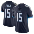 T.Titans #15 Keldric Faulk Player Navy Limited Vapor Untouchable Home Game Qdoa Stitched Jerseys