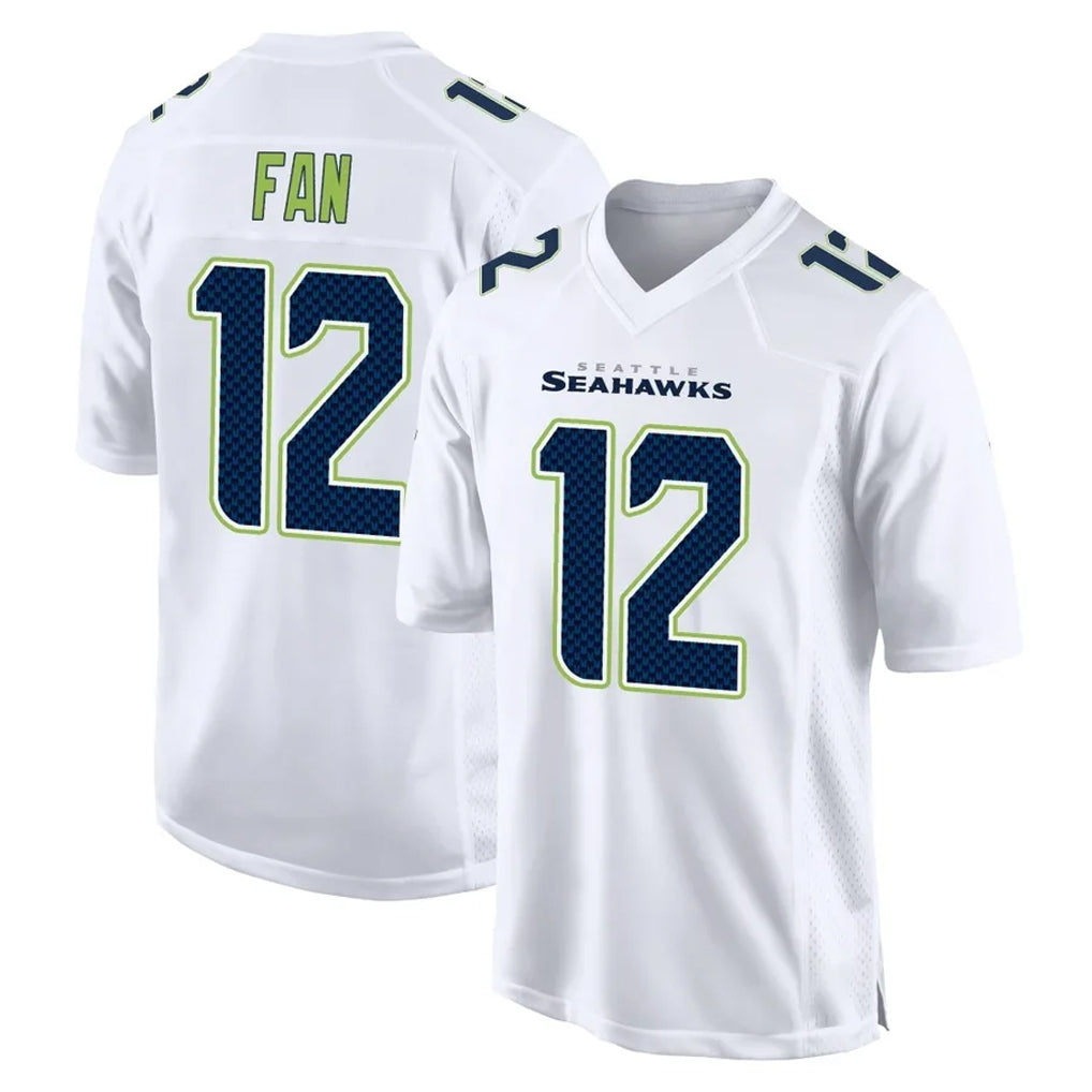 S.Seahawks #12 12th Fan Player White Tundra Fashion Home Game Qdoa Stitched Jerseys