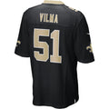Qdoa NO.Saints #51 Jonathan Vilma Black Game Retired Player Jersey