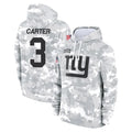 NY.Giants #3 Abdul Carter Player Arctic Camo Salute to Service Pullover Hoodies Limited Game Qdoa Stitched Jerseys