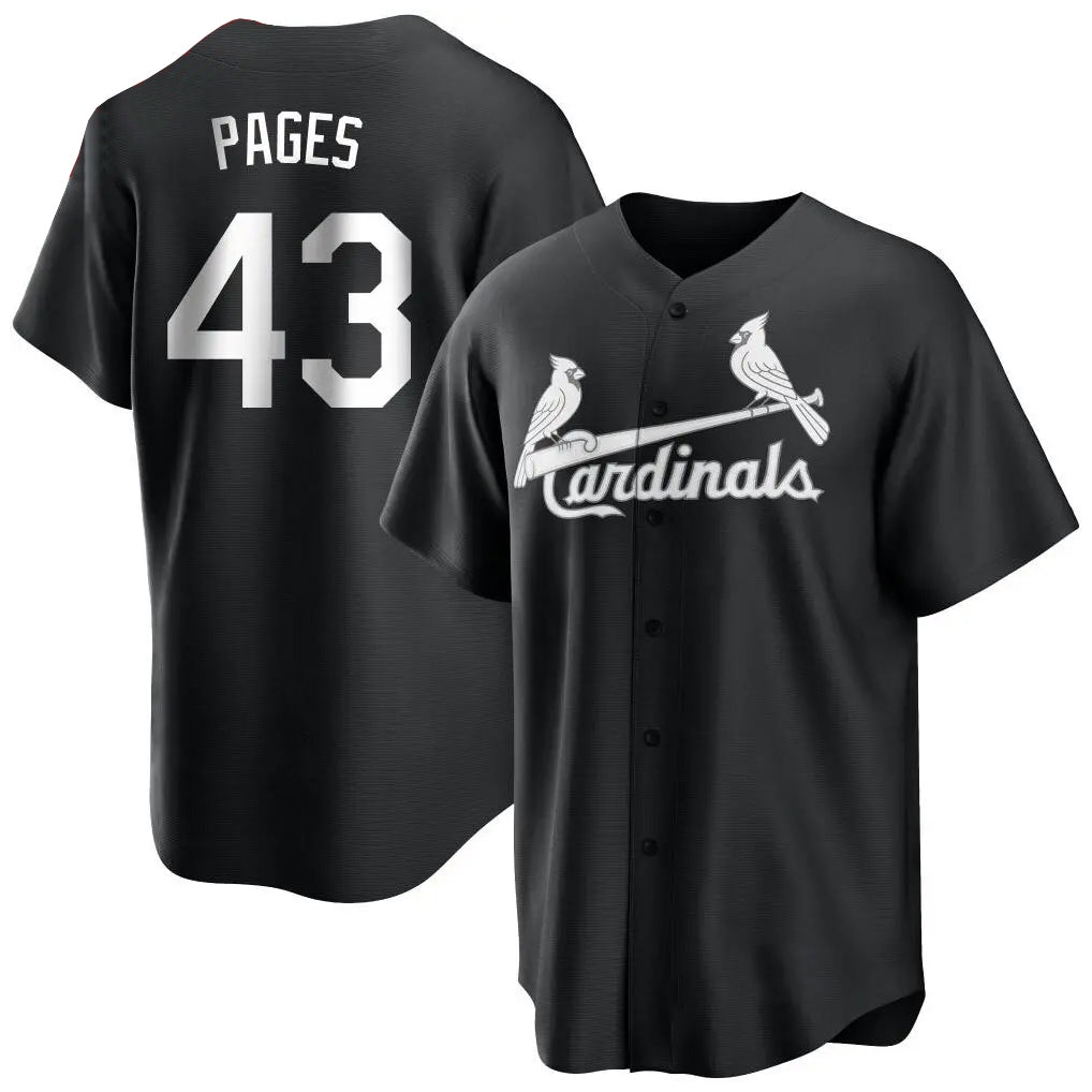 St. Louis Cardinals #43 Pedro Pages Player Black City Connect Home Limited Qdoa Stitched Jerseys
