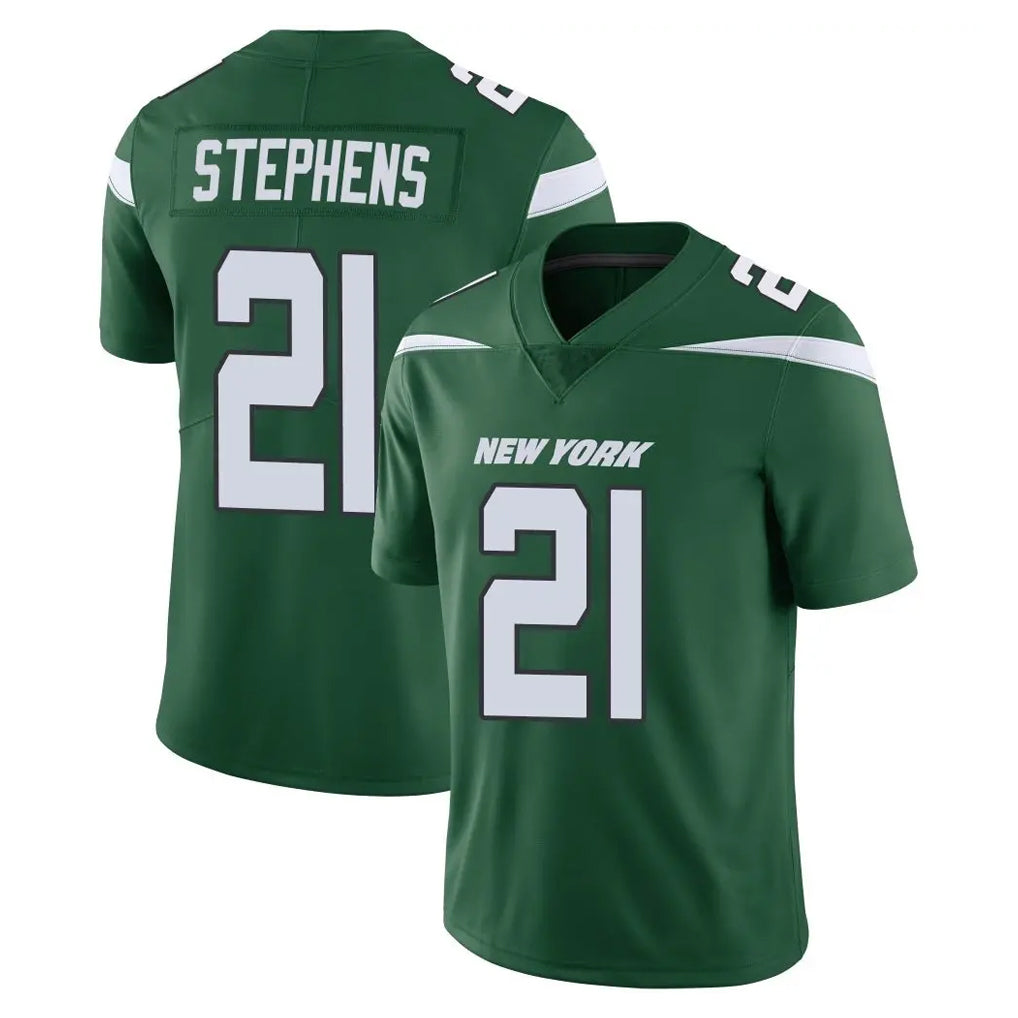 NY.Jets #21 Brandon Stephens Player Green Limited Vapor Home Game Qdoa Stitched Jerseys