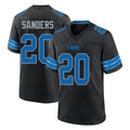 D.Lions #20 Barry Sanders Player Black Alternate Home Game Qdoa Stitched Jerseys