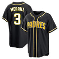 S.Diego Padres #3 Jackson Merrill Player Black 2026 Fashion Home Qdoa Stitched Jerseys