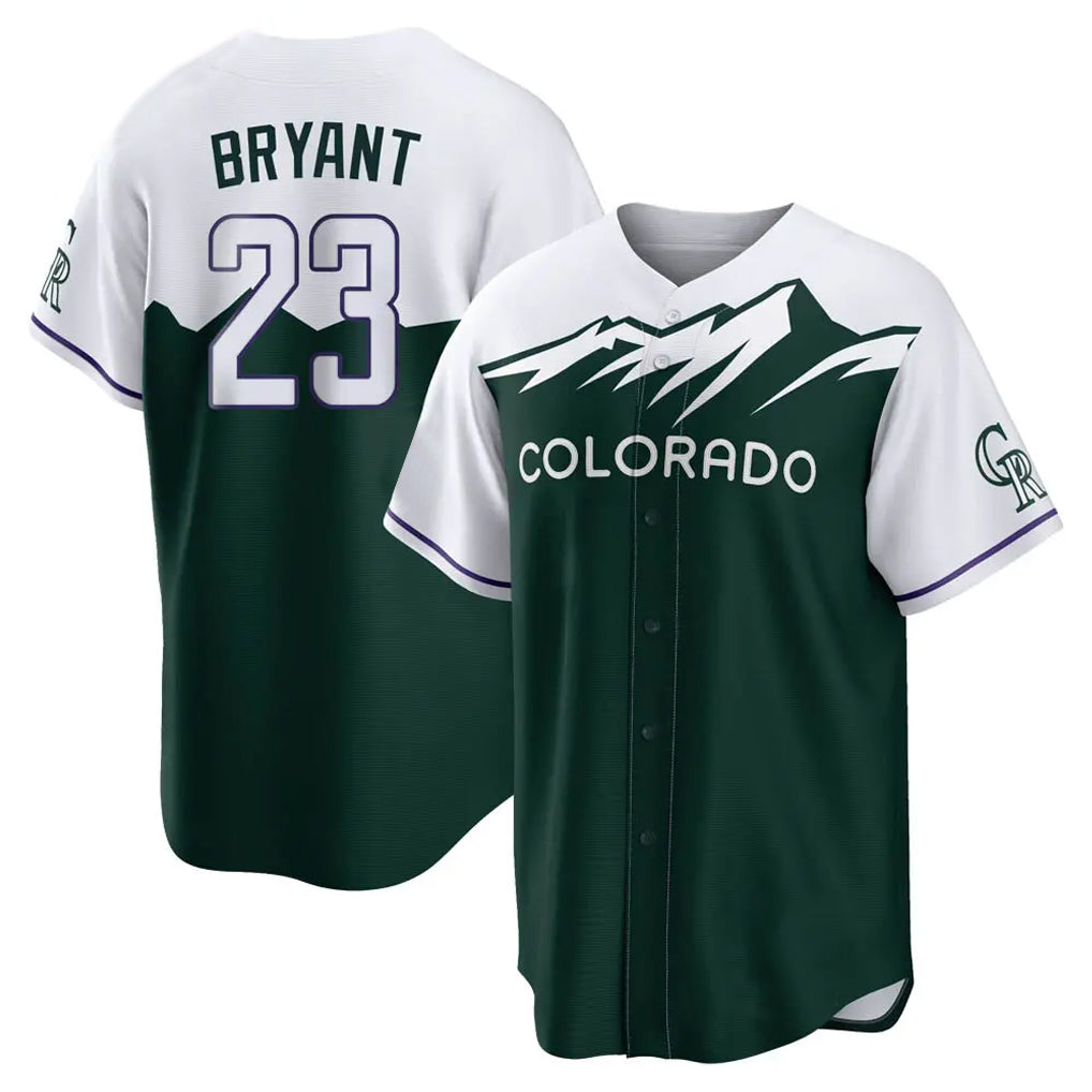 C.Rockies #23 Kris Bryant Player Green City Connect Home Game Qdoa Stitched Jerseys