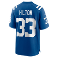 Qdoa IN.Colts #33 Mike Hilton Royal Team Game Jersey