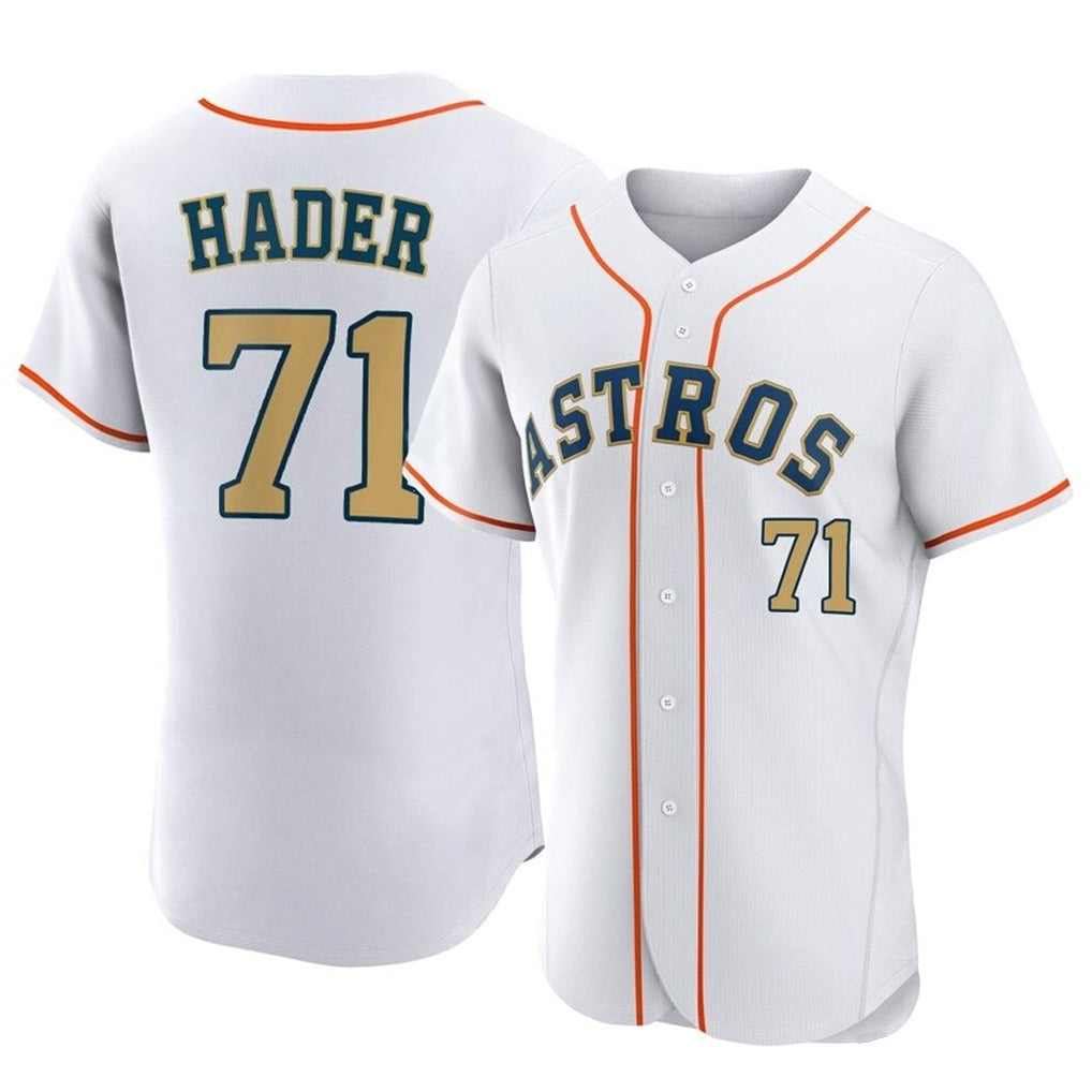 H.Astros #71 Josh Hader Player Gold Collection Limited Elite Home Qdoa Stitched Jerseys