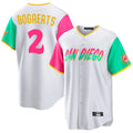 S.Diego Padres #2 Xander Bogaerts Player White City Connect Home Game Qdoa Stitched Jerseys