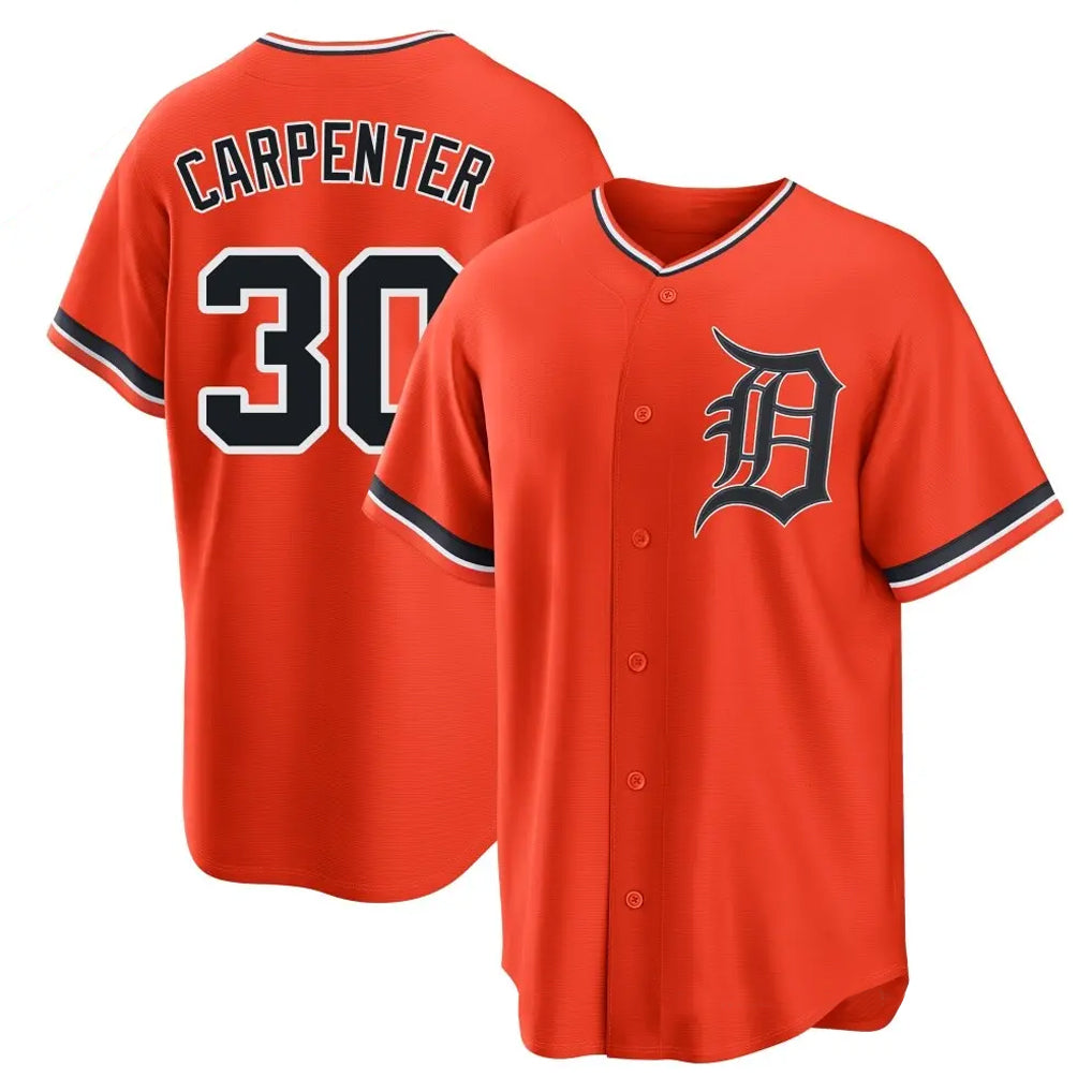 D.Tigers #30 Kerry Carpenter Player Orange Home Game Qdoa Stitched Jerseys