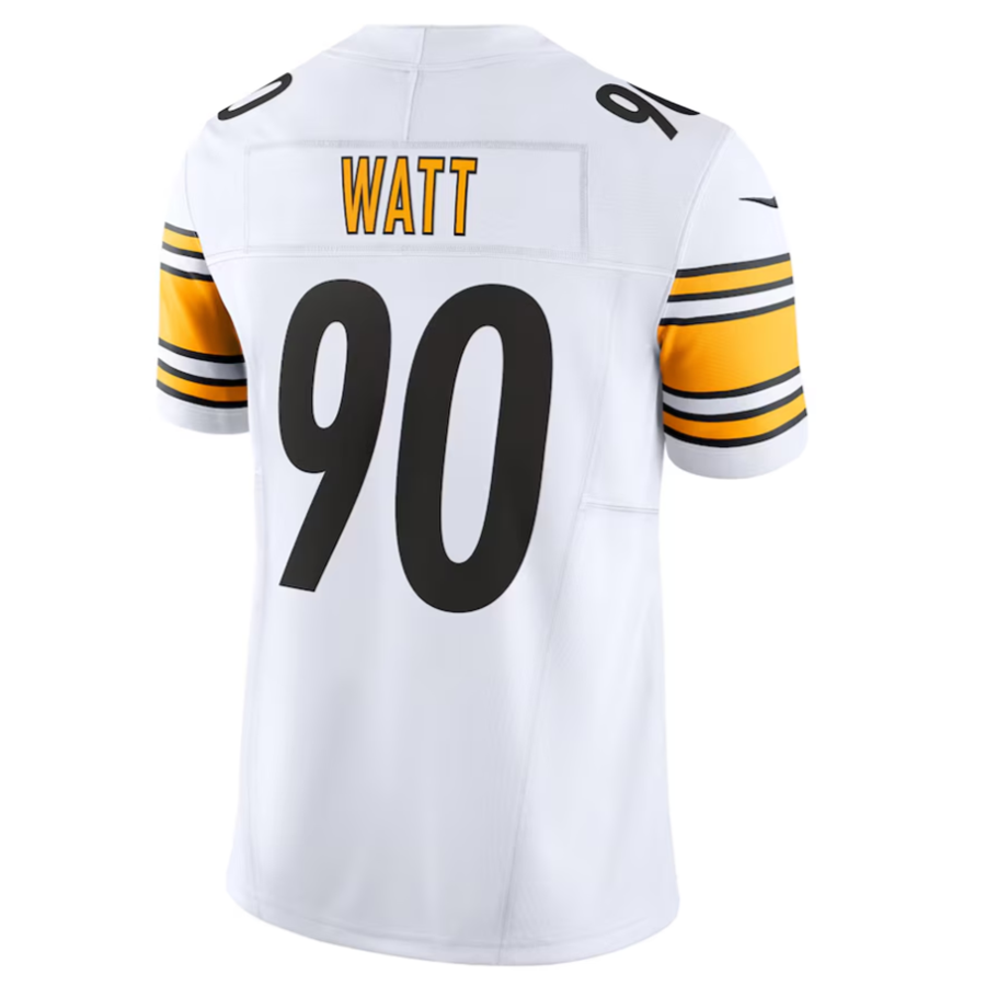 Qdoa #90 T.J. Watt Player P.Steelers White Vapor F.U.S.E. Limited Stitched Jersey