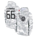 T.Titans #66 Fernando Carmona Jr. Player Camo Arctic Salute to Service Pullover Hoodies Home Game Qdoa Stitched Jerseys